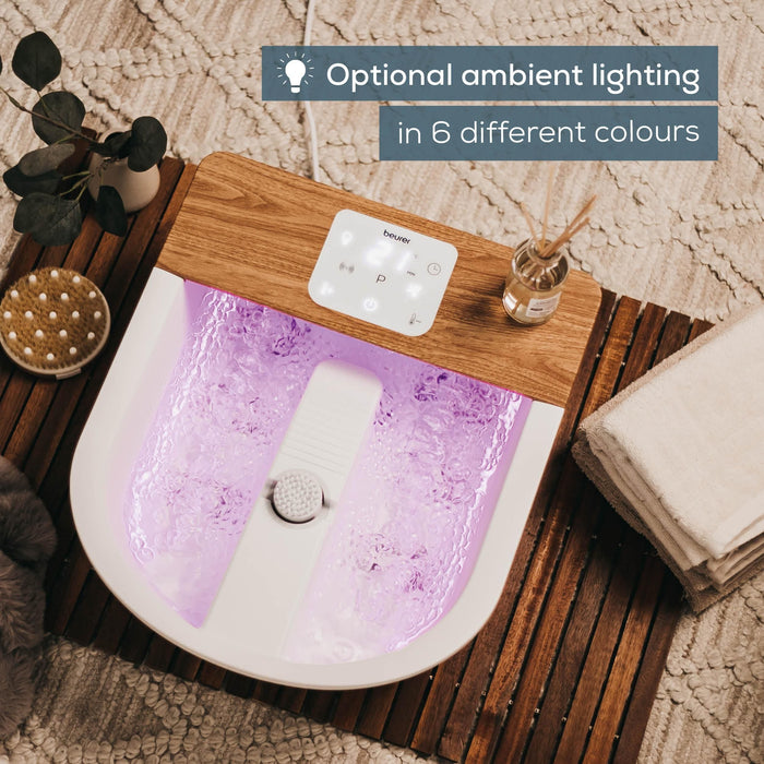 Beurer Foot Spa: Water Heating, Ambient Lighting, Pedicure Station FB 65