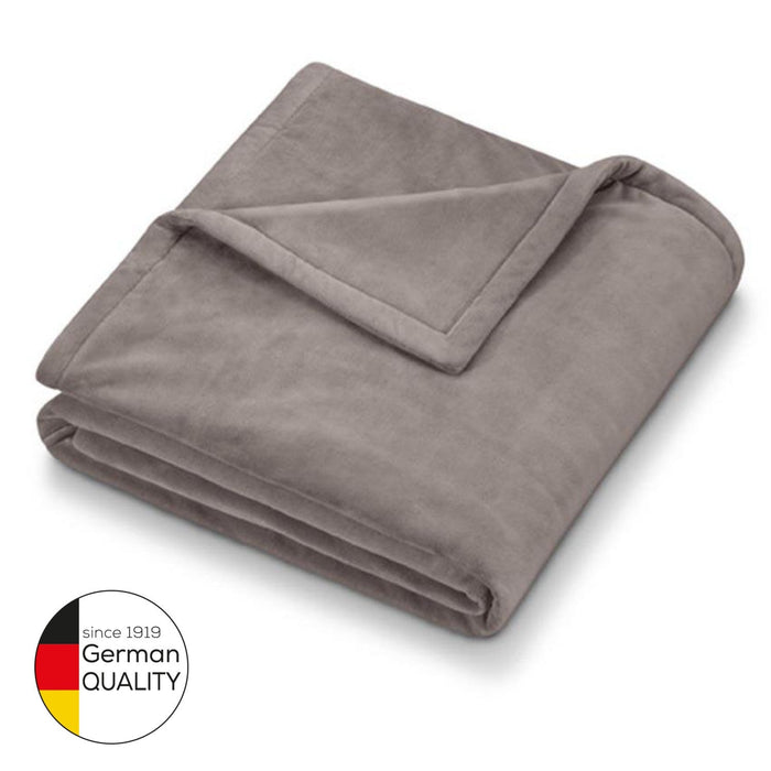Beurer HD 75 Electric Blanket: Portable Heated Throw for Sofa, Bed or Study | 180x130cm | Taupe