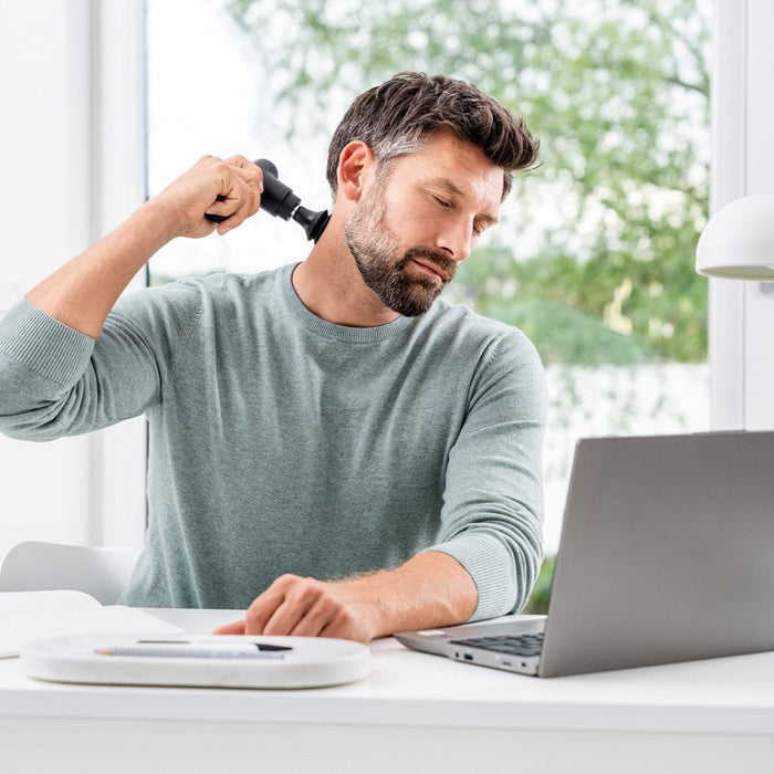 Beurer MG 79 Travel Massage Gun: Powerful Trigger-Point Massage for All Muscle Groups, Ideal for Sensitive Areas: Black & Bronze