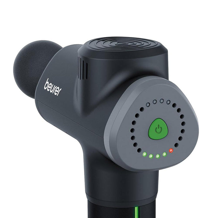 Beurer MG 180 Rechargeable Massage Gun with 6 Attachments: Targeted Deep-Tissue Muscle Massager