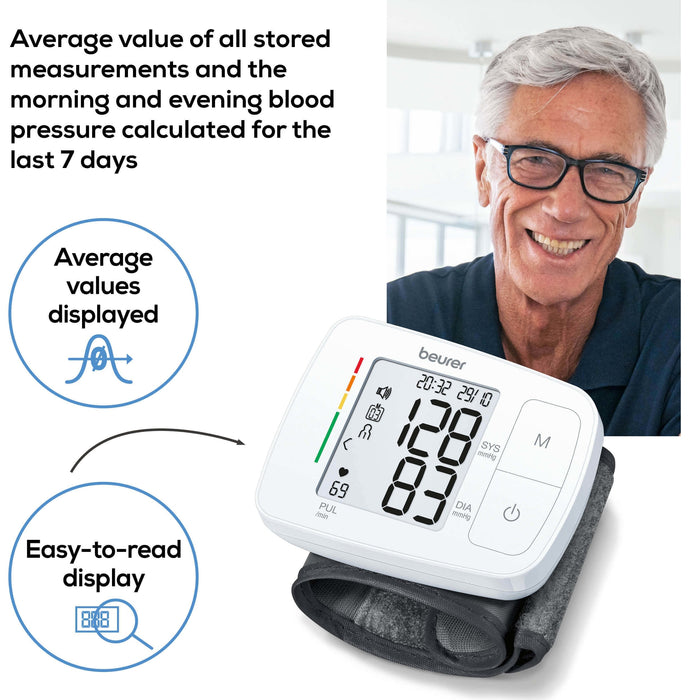 Beurer Germany BC 21 Speaking Wrist Blood Pressure Monitor with Arrhythmia Detection