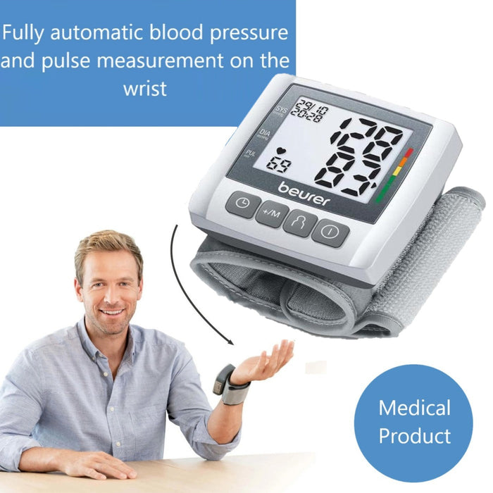 Beurer Germany Wrist Blood Pressure Monitor with Arrhythmia Detection & Risk Indicator BC 30