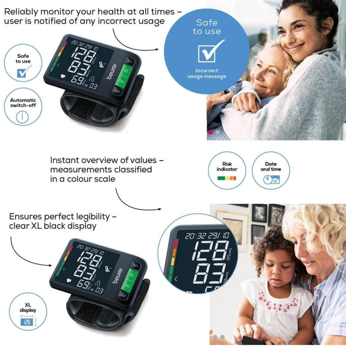 Beurer Wrist Blood Pressure Monitor BC 87 Bluetooth & Arrhythmia Detection