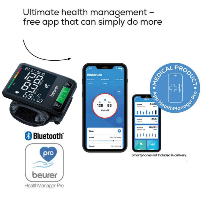 Beurer Wrist Blood Pressure Monitor BC 87 Bluetooth & Arrhythmia Detection