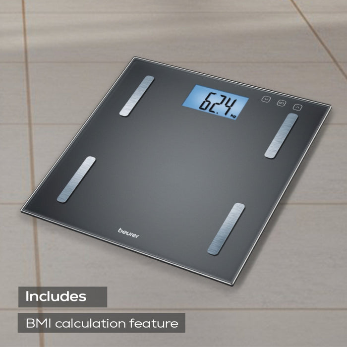 Beurer Germany Diagnostic Scale | Body Fat Bathroom Scale, BMI, Muscle BF 180