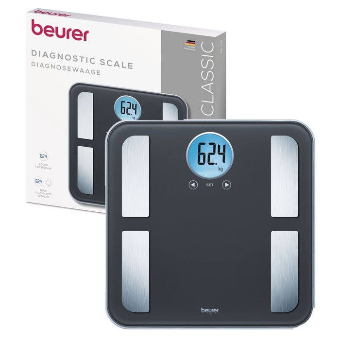 Beurer BF 195 | Diagnostic Bathroom Scale | Calculate Weight, BMI, Body Fat, Water, Muscle, Bone Mass & AMR Calories