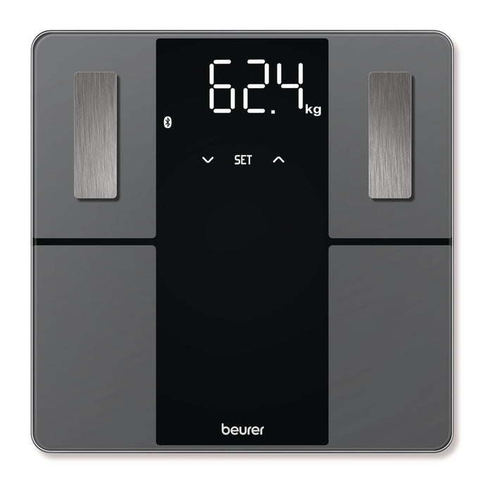 Beurer BF 500 Diagnostic Digital Scale | BMI Scale | Body Fat Scale with Bluetooth & App in Super Black