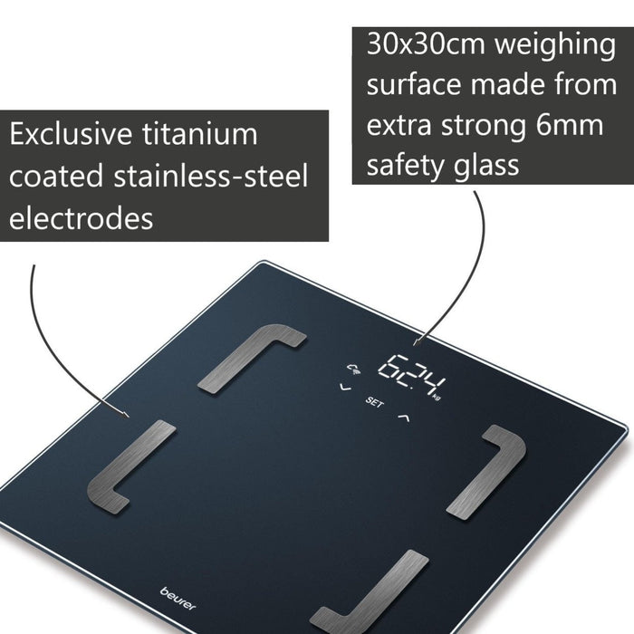 Beurer Diagnostic Scale BF 880 WIFI + App | BMI, Body Fat, Muscle Ratio, Weight & More