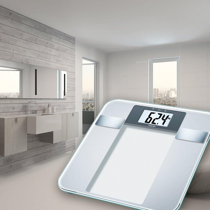 Beurer Diagnostic Bathroom Scale | BG 13 | Measures Weight, Fat, Water, Muscle & BMI