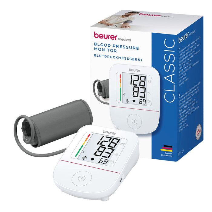 Beurer Germany Blood Pressure Monitor | Upper Arm Cuff 22-42cm | Arrhythmia Detection & Large Display | Reliable Home BP Tracking for Adults | BM 23