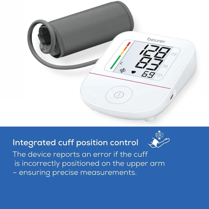 Beurer Germany Blood Pressure Monitor | Upper Arm Cuff 22-42cm | Arrhythmia Detection & Large Display | Reliable Home BP Tracking for Adults | BM 23