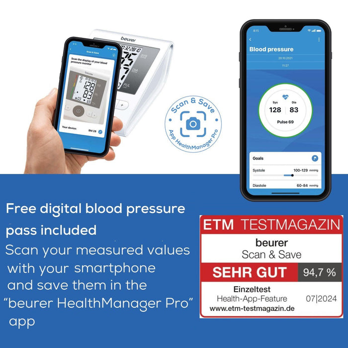 Beurer BM 28 Upper Arm Blood Pressure Monitor with Technology to Ensure Proven Accuracy