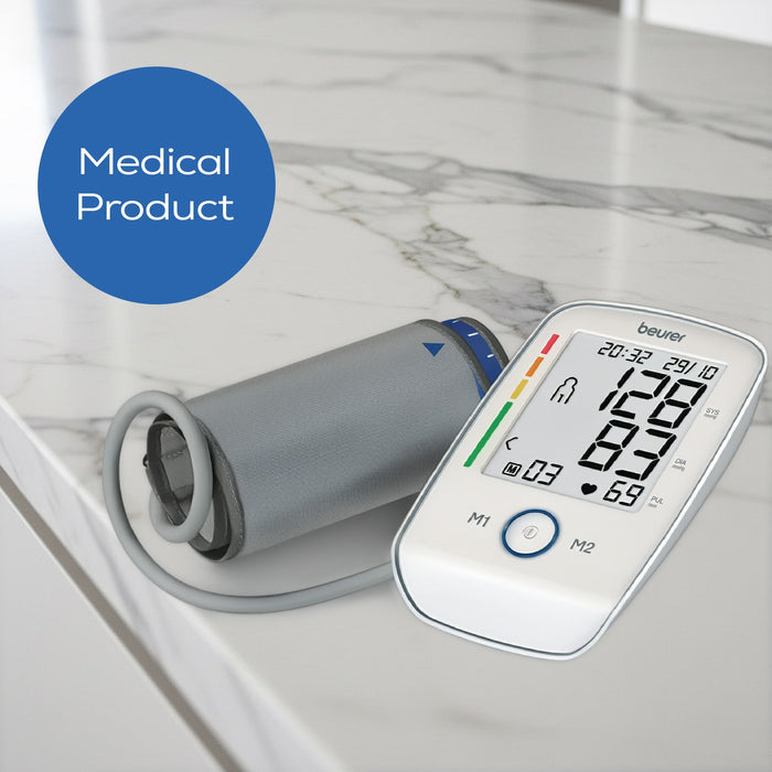Beurer Germany BM 45 Upper Arm Blood Pressure Monitor | XL Illuminated Display | Touch Sensor Buttons