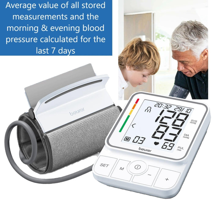 Beurer Germany BM 51 Upper Arm Blood Pressure Monitor | EasyClip Cuff & XL Display