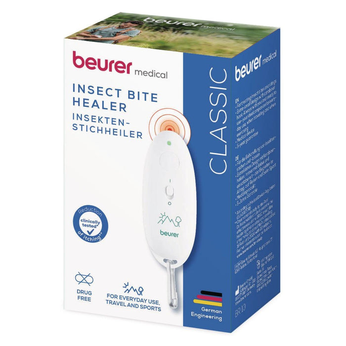 Beurer BR 10 Mosquito Bite Itch Relief: Heals Itchy, Sore Insect Bites & Stings - Compact BR 10 Traveller with Carabiner Snap Hook