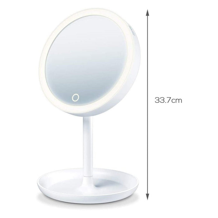 Beurer BS 45 Illuminated Cosmetic Mirror / Makeup Mirror with LED Lights & Trinket Tray