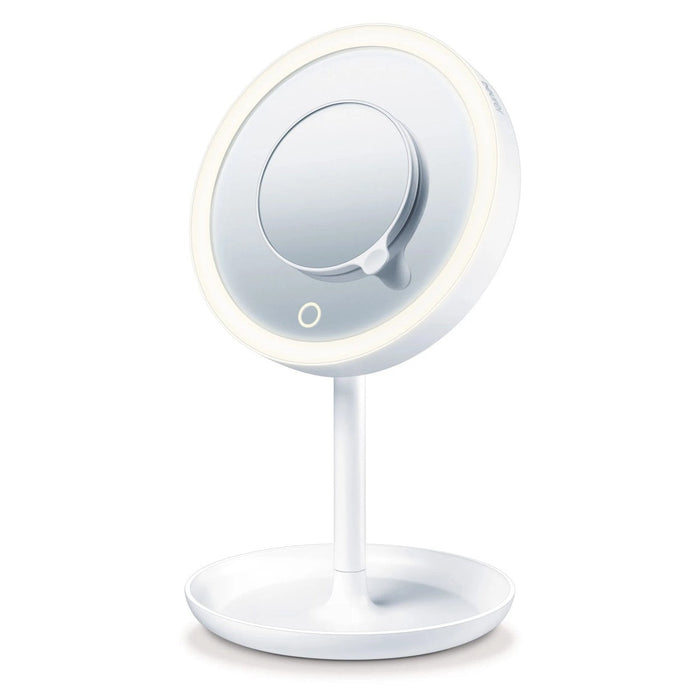 Beurer BS 45 Illuminated Cosmetic Mirror / Makeup Mirror with LED Lights & Trinket Tray