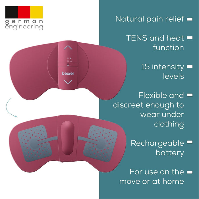 Rechargeable TENS Machine: Easy@Home Electric Muscle Stimulator Unit - EMS Pulse Massager For