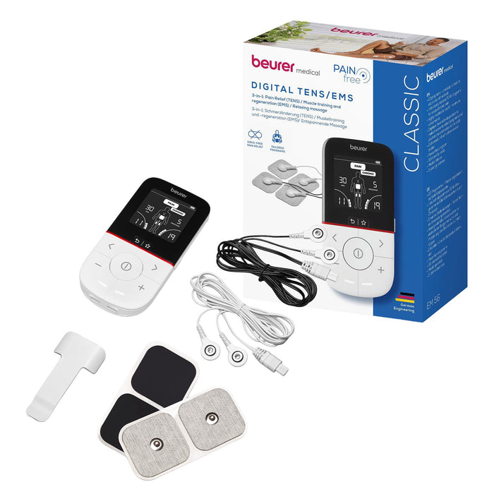 Beurer Germany EM 56 TENS EMS Machine | 22 Programs | Pain Management & Muscle Training