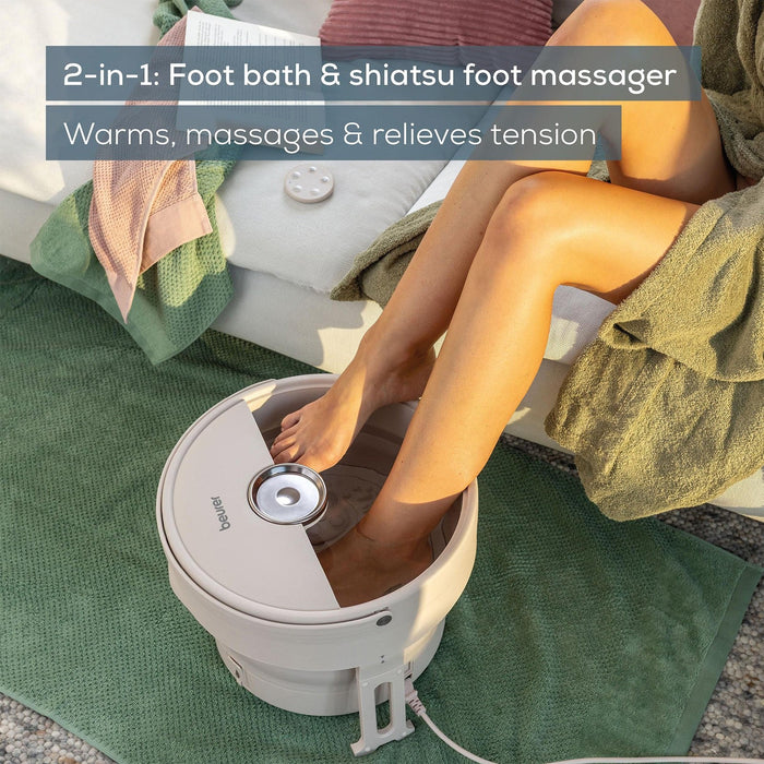 Beurer Germany Shiatsu Foot Spa with Warm Water, Stores Flat FB 55