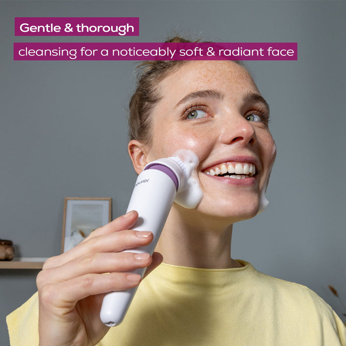 Beurer FC 95 Facial Brush | Deep Cleansing | 4 Attachments | Waterproof IPX7 | Rechargeable