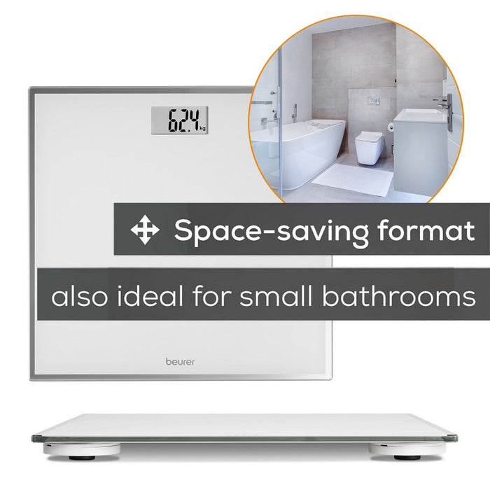 Beurer Bathroom Scale | GS 120 | Compact, Space-Saving Design | 150kg Capacity