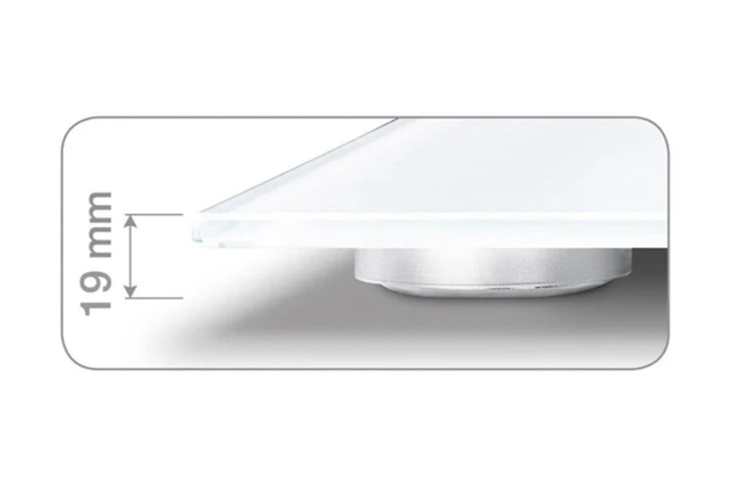 Beurer GS 203 Personal Bathroom Scale | Slate Print on Safety Glass | 150kg Weight Capacity