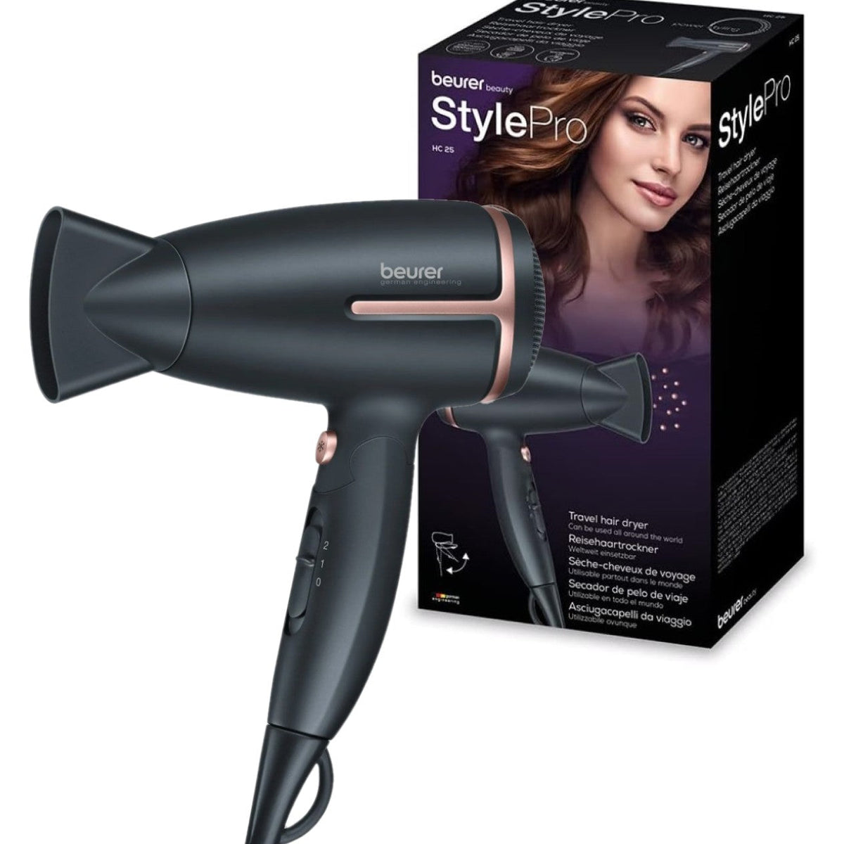 Beurer HC 25 Travel Hair Dryer | World Travel Voltage Switchover