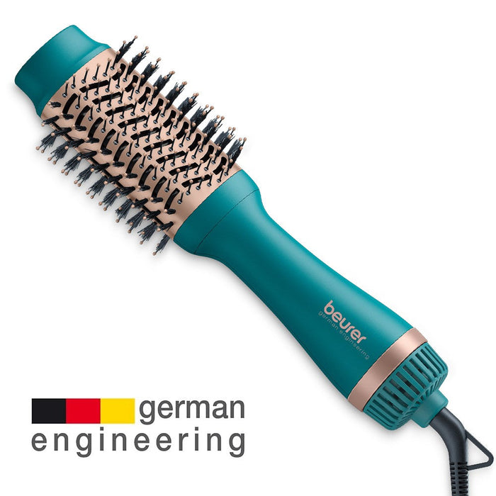 Beurer 2-in-1 Volumising Hair Dryer Brush in XXL Size for Ultra Volume & Style: HC 45 in Ocean Blue