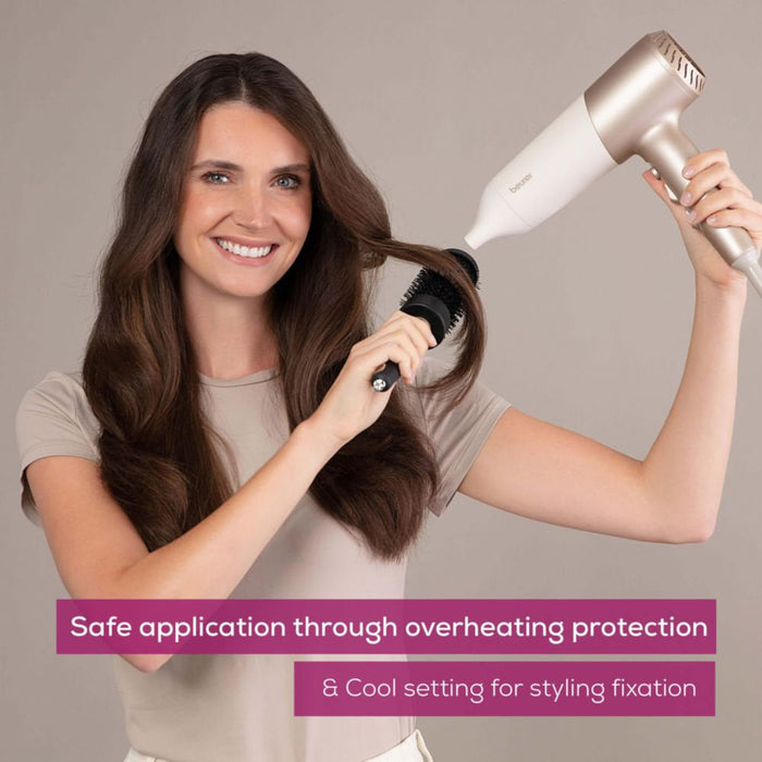 Beurer HC 70 Travel Hair Dryer | Ion Technology for Shine| 2100W Quick-Dry Power