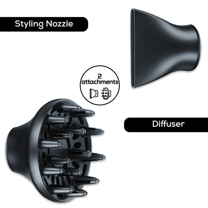 Beurer Germany Hair Dryer HC 80 Fast Drying, Triple Ionic Function, Variable Heat & Speed, 2200W