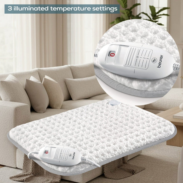 Beurer HK 42 COSY Heating Pad: XL 44x33cm. Low Energy Use & Super Fleecy