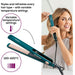 Beurer HS 50 Ocean Hair Straightener: Ceramic Keratin Flat Iron with Temperature Control in Ocean Blue
