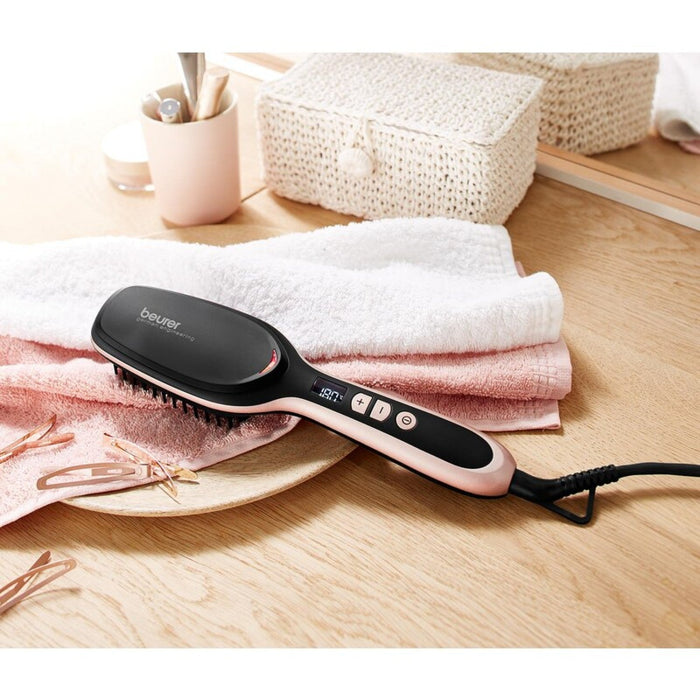 Beurer HS 60 Hair Straightening Brush with Ceramic Protective Coating