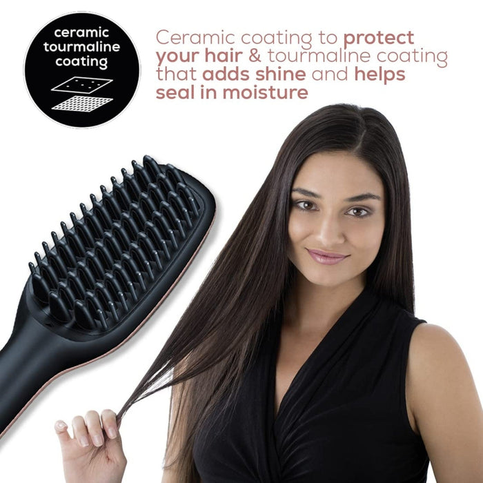 Beurer HS 60 Hair Straightening Brush with Ceramic Protective Coating