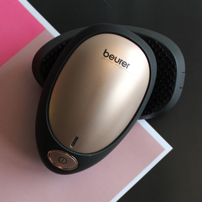 Beurer HT 10 Detangling Brush with Ion Technology. Handbag Size & Portable. Black & Rose