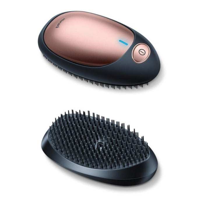 Beurer HT 10 Detangling Brush with Ion Technology. Handbag Size & Portable. Black & Rose