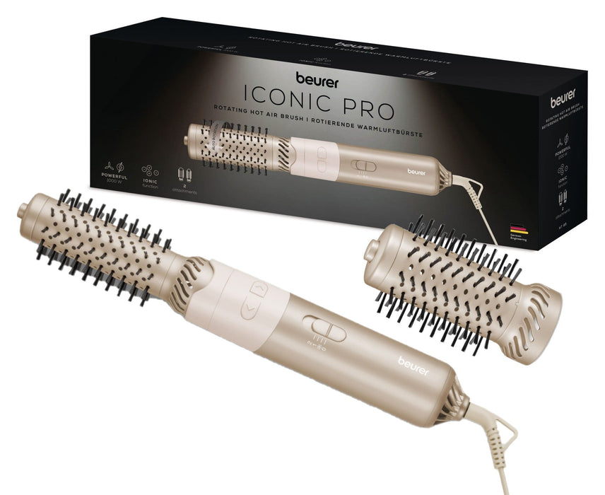 Beurer Germany HT 85 Rotating Hot Air Brush: Ionic Volumising Hair Styler & Curler