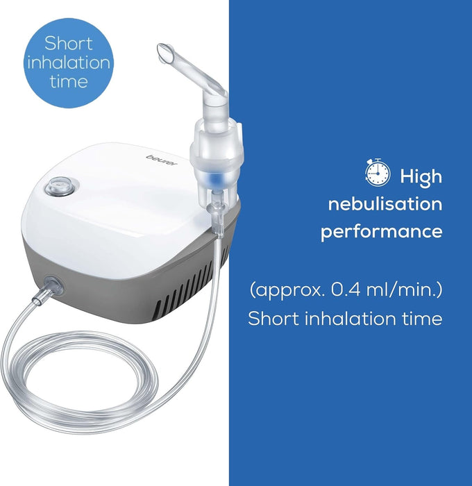 ﻿Beurer IH 18 Compressed Air Technology Nebuliser Including Accessories - Fast, Effective Upper & Lower Airway Relief