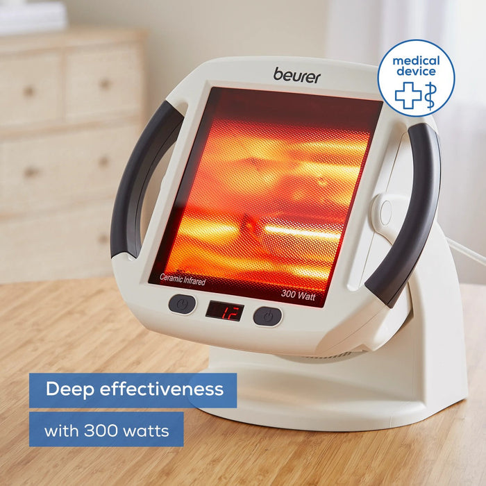Beurer IL 50 Infrared Heat Lamp | Soothes Colds, Muscle & Joint Strain | Improves Skin Health | 300W