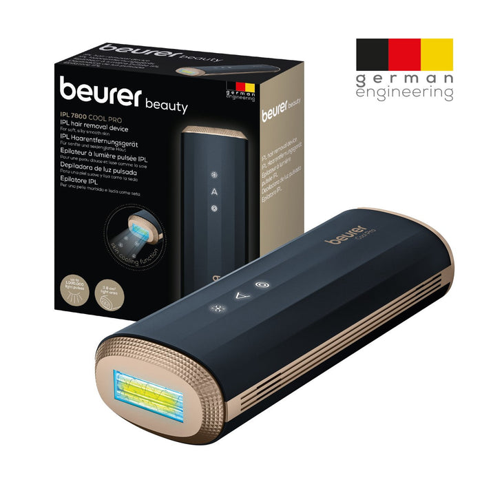 Beurer IPL 7800 Cool Pro: IPL Laser Technology Home Hair Removal Device With Cooling Function for Face & Body & MyIPL App