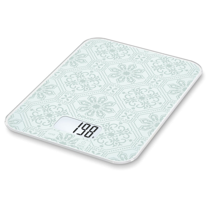 Beurer Germany KS 19 Digital Kitchen Scale | 1g Increments to 5kg. Tare Mode | Vintage Glass