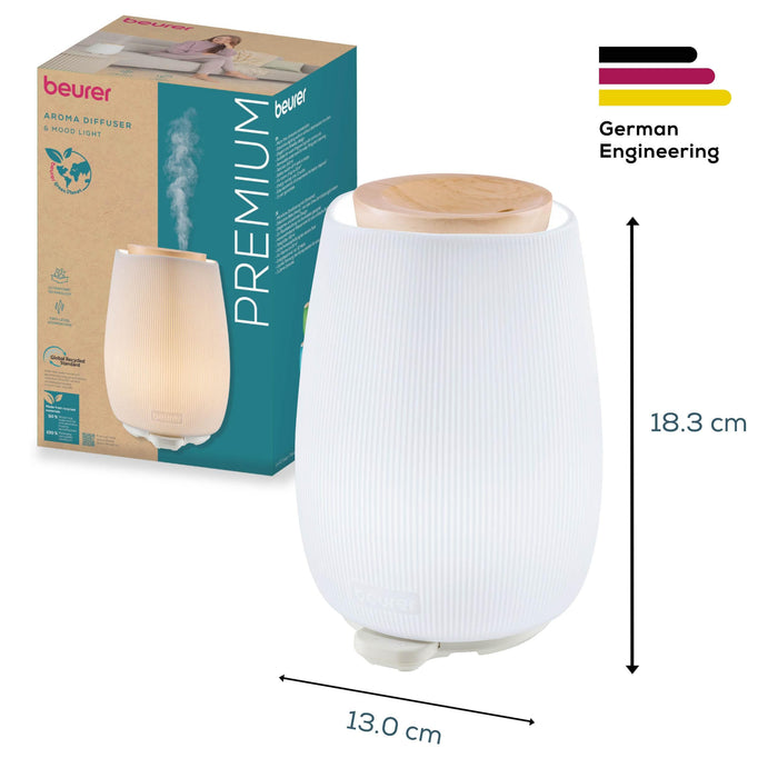 Beurer LA 45 Aroma Diffuser | Ultrasonic Mist, 9-Colour LED Lights | Aromatherapy, Essential Oils & Home Scenting | Rooms to 20m²