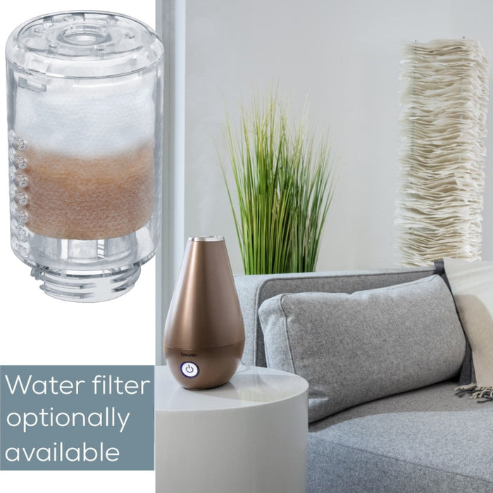 Beurer Germany LB 37 | 2-in-1 Air Humidifier & Aroma Diffuser for All Rooms Up To 20m² | Toffee