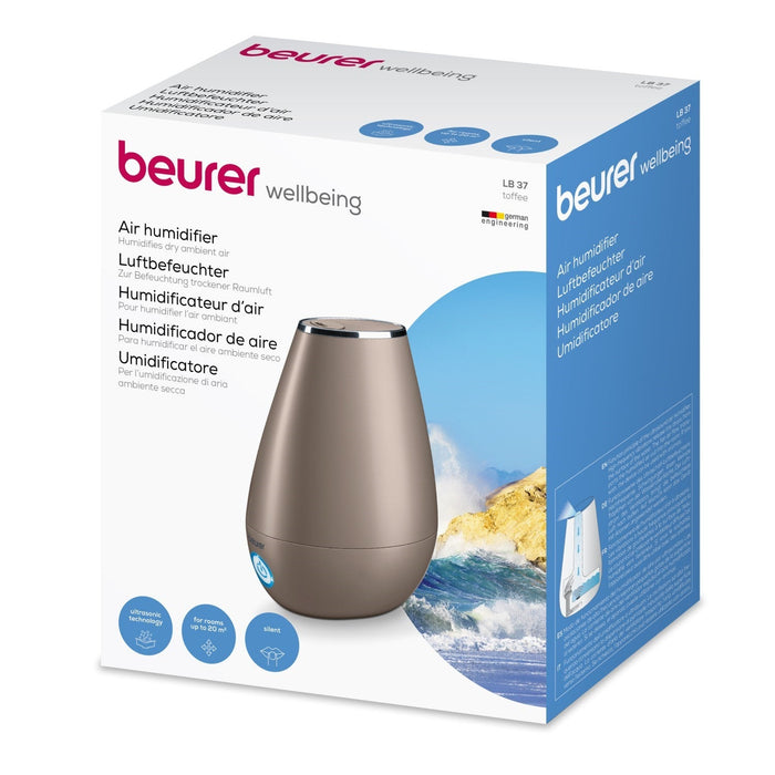 Beurer Germany LB 37 | 2-in-1 Air Humidifier & Aroma Diffuser for All Rooms Up To 20m² | Toffee