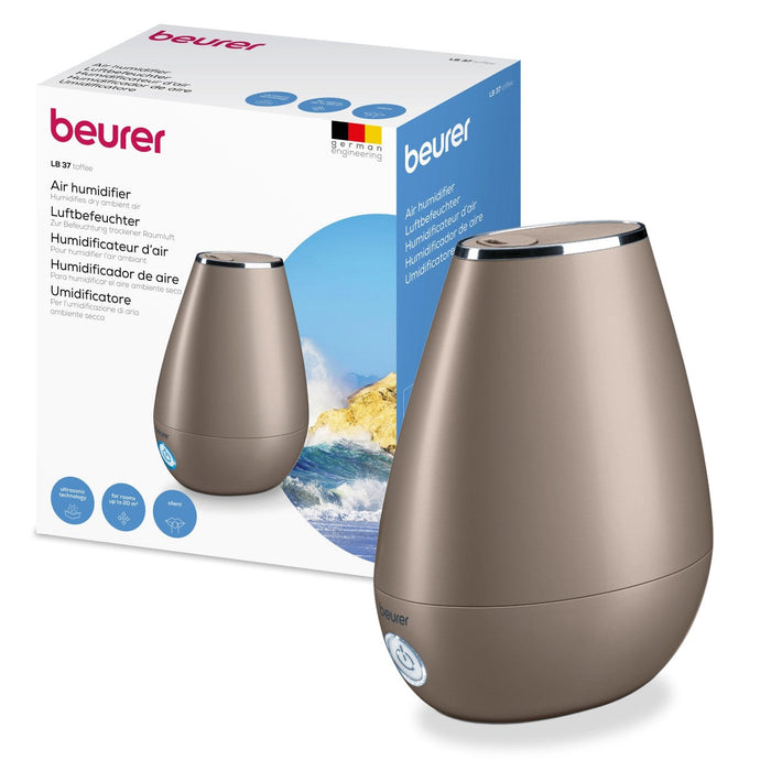 Beurer Germany LB 37 | 2-in-1 Air Humidifier & Aroma Diffuser for All Rooms Up To 20m² | Toffee