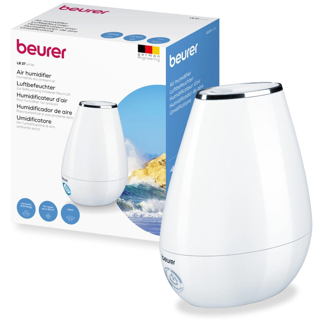 Beurer Germany LB 37 | 2-in-1 Air Humidifier & Aroma Diffuser for All ...