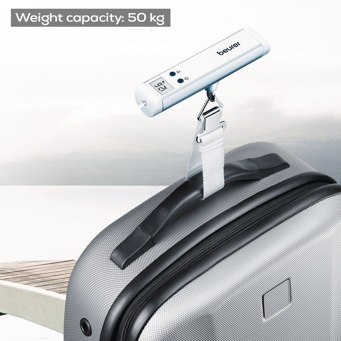 Beurer LS 10 Luggage Scale with Torch | Small & Portable | Fits in Your Handbag | 50kg Capacity | 50g Precision