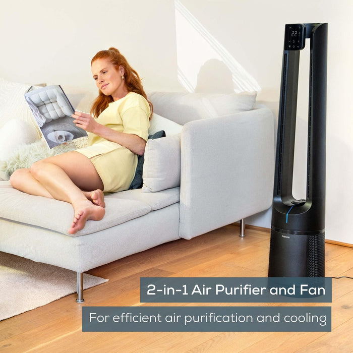 Beurer LV 500 Air Purifier & Cooling Fan | Filters Allergens & Cools | HEPA H13 Filter