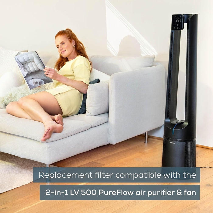 Beurer Germany HEPA H13 Filter Replacement Set for Beurer LV 500 | 2-in-1 Air Purifier & Fan | Pack of 2